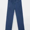 Pantalon Femme Ceinture Elastiquée Bleu MANDYJOG