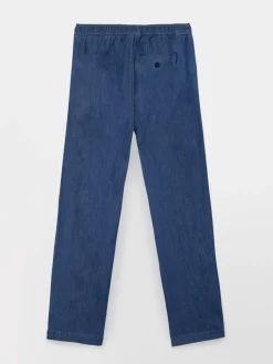 Pantalon Femme Ceinture Elastiquée Bleu MANDYJOG