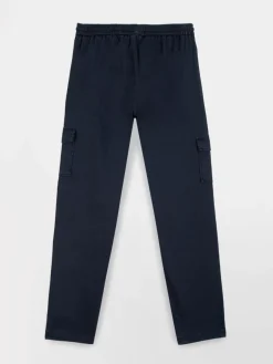 Pantalon Femme Cordon de ressérrage Taille élastiquée Marine IMMAEJOG