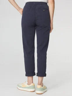 Pantalon Femme Cordon de ressérrage Ceinture Elastiquée Marine SANTAJOG