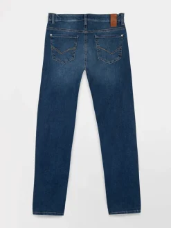 Pantalon Femme En Jean Ceinture Elastiquée Coton Recyclé
