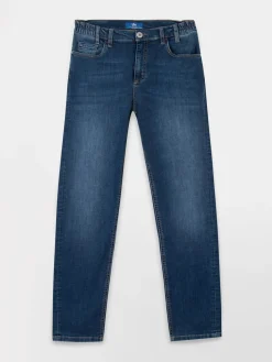 Pantalon Femme En Jean Ceinture Elastiquée Coton Recyclé