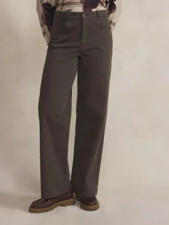 Pantalon Femme Gabardine Brun SINTAPAN