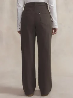 Pantalon Femme Gabardine Brun SINTAPAN