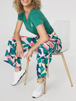Pantalon Femme Imprimés Exclusif TBS Vert AGLEAPAN