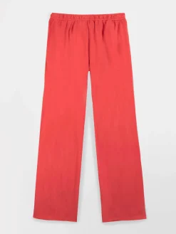 Pantalon Femme 100% Lyocell Cordon de ressérrage Ceinture Elastiquée Rouge MYRNOPAN
