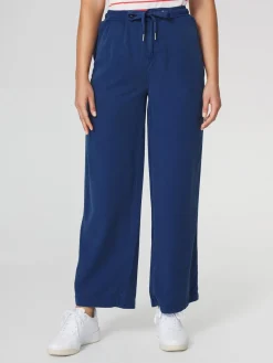 Pantalon Femme 100% Lyocell Cordon de ressérrage Ceinture Elastiquée Marine MYRNOPAN