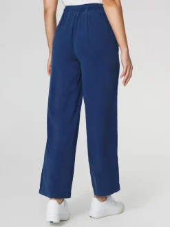 Pantalon Femme 100% Lyocell Cordon de ressérrage Ceinture Elastiquée Marine MYRNOPAN