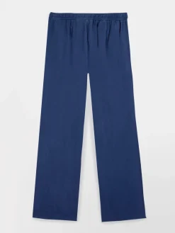 Pantalon Femme 100% Lyocell Cordon de ressérrage Ceinture Elastiquée Marine MYRNOPAN
