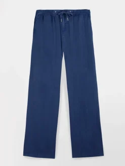 Pantalon Femme 100% Lyocell Cordon de ressérrage Ceinture Elastiquée Marine MYRNOPAN