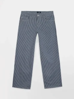 Pantalon Femme 7/8ème Rayures Bleu et Blanc RAYYAHUI