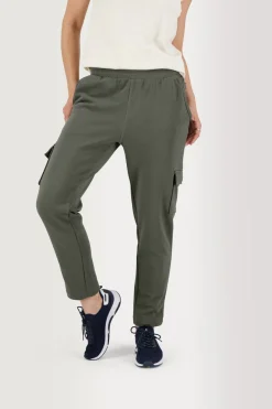 Pantalon Femme Molleton Ceinture Elastiquée Kaki