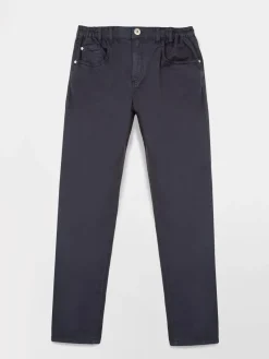 Pantalon Femme Stretch Ceinture Elastiquée Marine NATTYPOC
