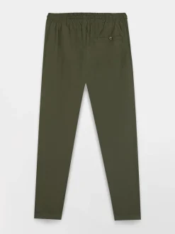 Pantalon viscose et lin femme kaki AMMELJOG