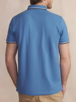 Polo Homme Coton Biologique Bleu YVANEPOL