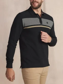 Polo Homme Coton Epais Manches Longues Noir KABYEPOL