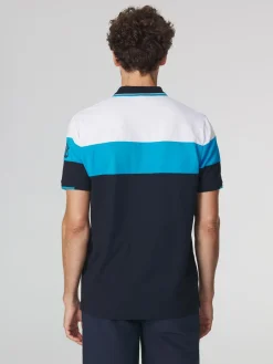 Polo Homme Coupe Ajustée Bleu et Blanc EVANSPOL