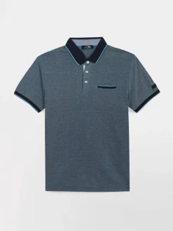 Polo Homme Coupe Ajustée Bleu THUANPOL