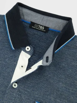Polo Homme Coupe Ajustée Bleu THUANPOL