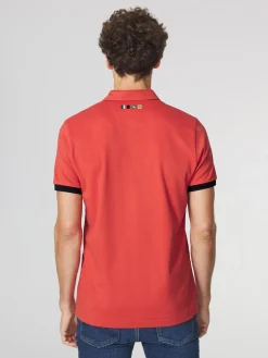 Polo Homme Coupe Ajustée Rouge et Marine BARZOPOL