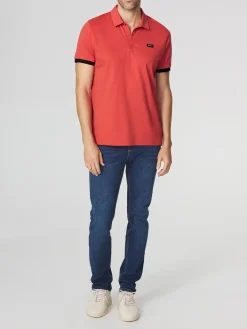 Polo Homme Coupe Ajustée Rouge et Marine BARZOPOL