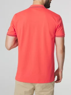 Polo Homme Coupe Ajustée Séchage Rapide Stretch Rouge ATTONPOL