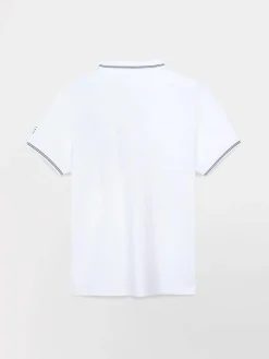 Polo Homme Coupe Ajustée Séchage Rapide Stretch Blanc ATTONPOL