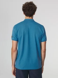 Polo Homme Coupe Ajustée Séchage Rapide Stretch Bleu ATTONPOL