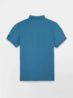 Polo Homme Coupe Ajustée Séchage Rapide Stretch Bleu ATTONPOL