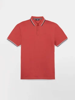 Polo Homme Fentes Côtés Coupe Ajustée Rouge YVANEPOL