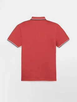 Polo Homme Fentes Côtés Coupe Ajustée Rouge YVANEPOL