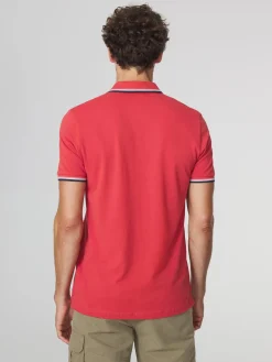 Polo Homme Fentes Côtés Coupe Ajustée Rouge YVANEPOL