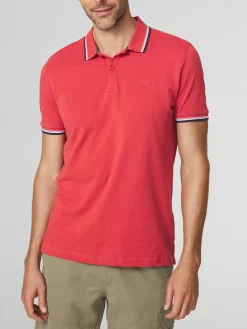 Polo Homme Fentes Côtés Coupe Ajustée Rouge YVANEPOL
