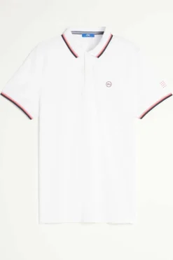 Polo Homme Manches Courtes Coton Biologique Blanc