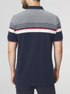 Polo Homme Manches Courtes Marine et Gris ELTONPOL