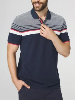 Polo Homme Manches Courtes Marine et Gris ELTONPOL