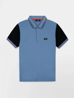 Polo Manches Courtes Bleu IONASPOL