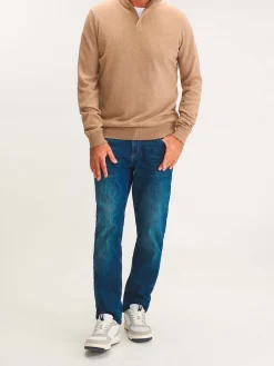 Pull Camionneur Homme Coton Laine Beige MALIKCAM