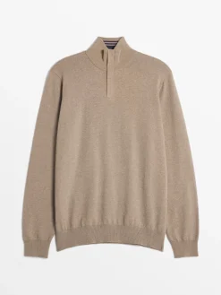 Pull Camionneur Homme Coton Laine Beige MALIKCAM