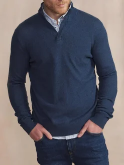 Pull Homme Col Camionneur Bleu MALIKCAM