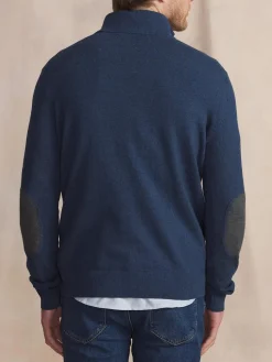 Pull Homme Col Camionneur Bleu MALIKCAM