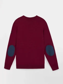 Pull Homme Col Rond Laine Coton Marine MALIKRON