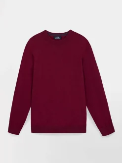Pull Homme Col Rond Laine Coton Marine MALIKRON