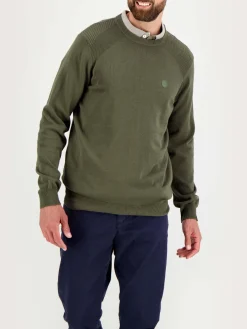 Pull Homme Fin Coton Biologique Kaki