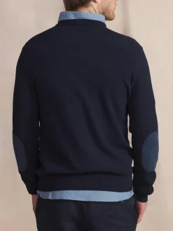 Pull Marine Manches Longues Bleu MALIKVER