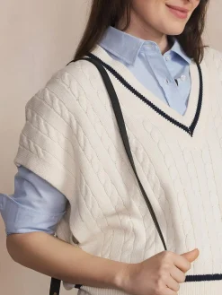Pull Sans Manche Blanc ARIAHCAP