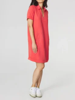 Robe Femme 100% Lyocell Manches Courtes Rouge MYRNOROB