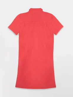 Robe Femme 100% Lyocell Manches Courtes Rouge MYRNOROB