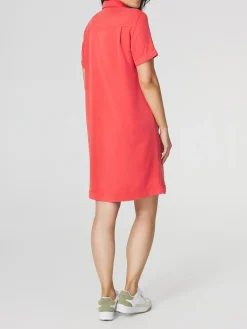 Robe Femme 100% Lyocell Manches Courtes Rouge MYRNOROB