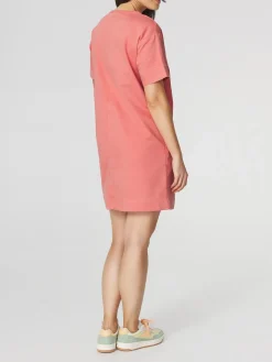 Robe Femme Manches Courtes Col Rond Rose IMMAEROB
